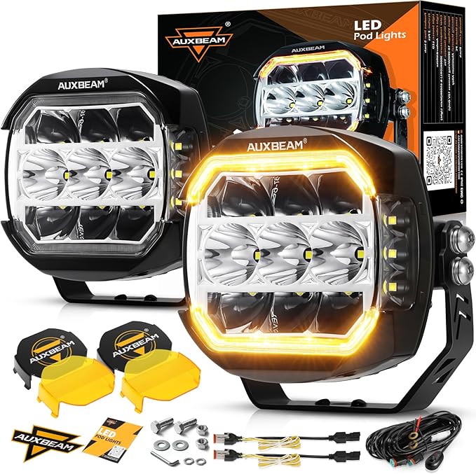 Auxbeam 5Inch LED Offroad Lights, 270° Ultra-Wide Ditch Lights Side Shooter by Auxbeam