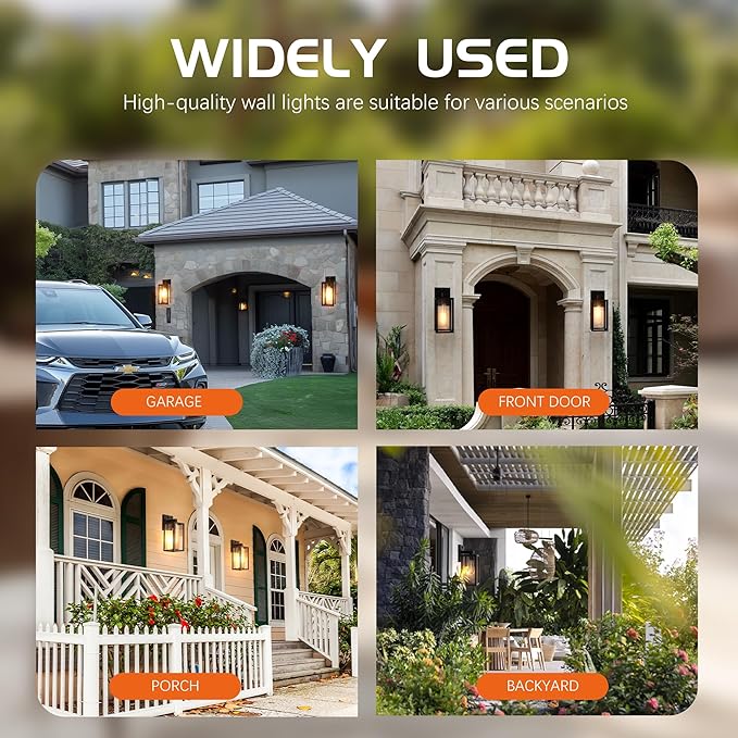 Dawn to Dusk Outdoor Sensor Motion Sensor Light Fixture Waterproof Porch Lights - Image 7