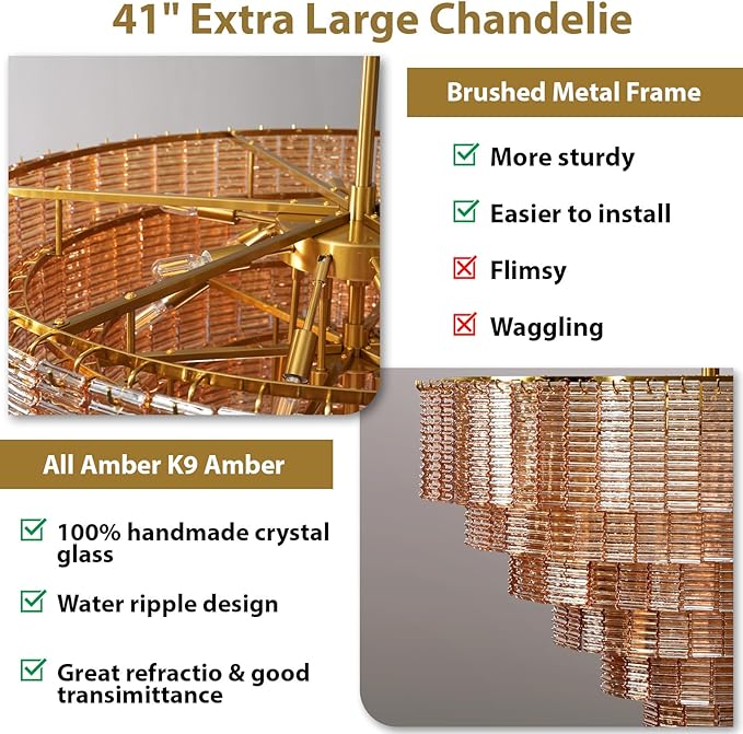 Large Chandelier, 18-Light Round Drum Kitchen Island Hanging Light - Image 3