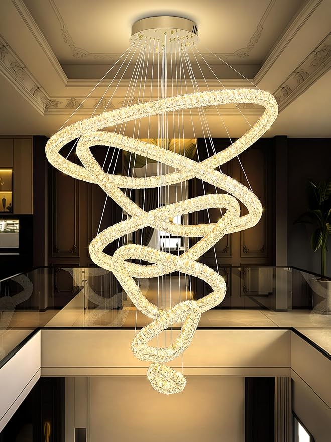 Flashing God Modern 6 Ring Crystal Chandeliers - Image 6