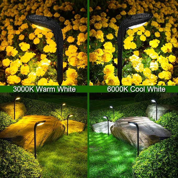 Solar Outdoor Pathway Lights, 2 Pack, Waterproof IP65, Stylish Snake Head Shape - Image 8
