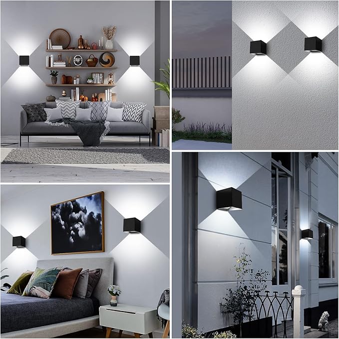 Juyace 20W 6000K LED Sconce Wall Up and Down Exterior Lighting hardwire No - Image 7
