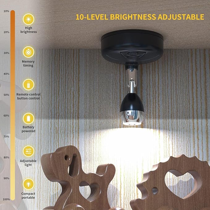LED Battery Operated Spotlight RGBW Small Spot Lights Indoor - Image 3