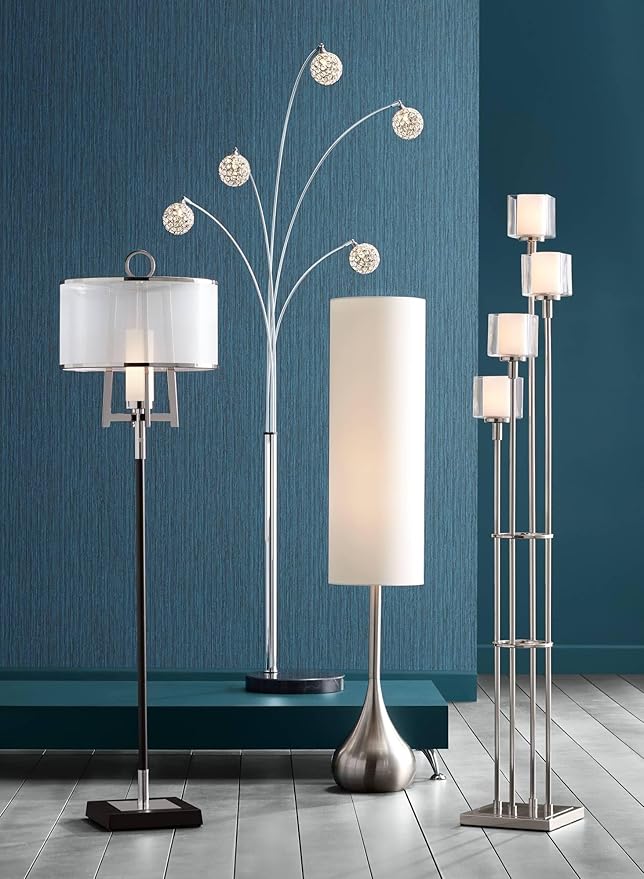 Possini Euro Design Modern Mid Century Modern Droplet-Shaped Floor Lamp 62" - Image 7