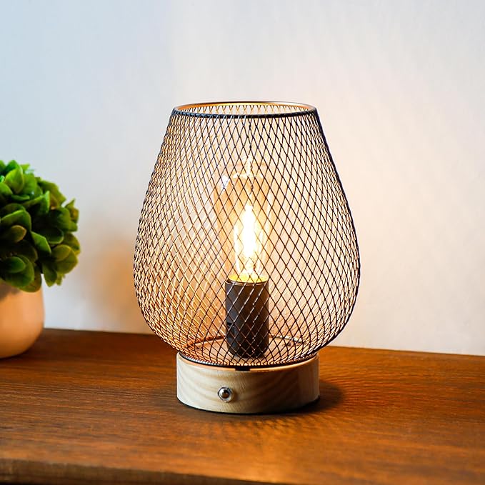 JHY DESIGN Dimmable Touch Bedside Table Lamp Metal Rechargeable Battery Powered - Image 7