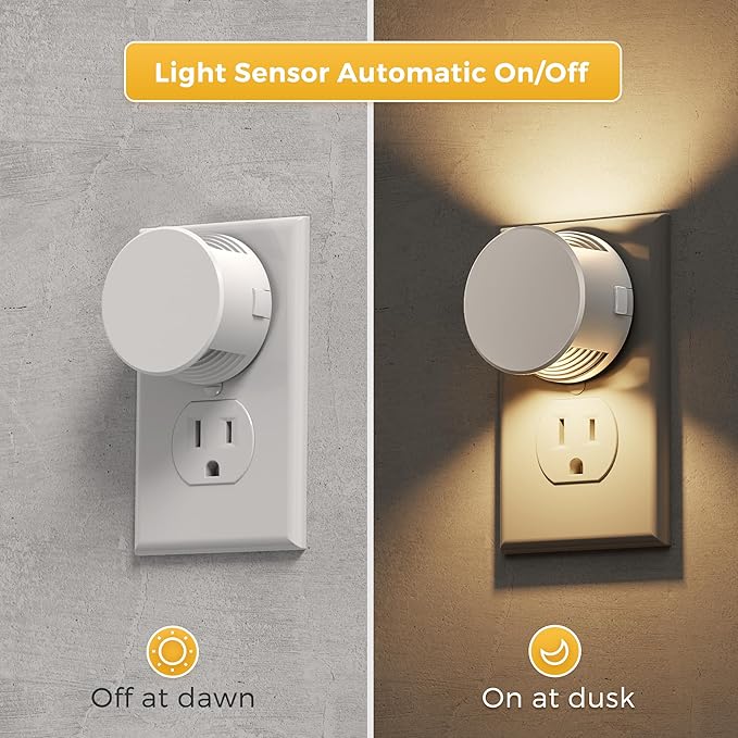 L LOHAS LED Night Lights Plug into Wall, Brightness Adjustable, 3000K Warm - Image 4