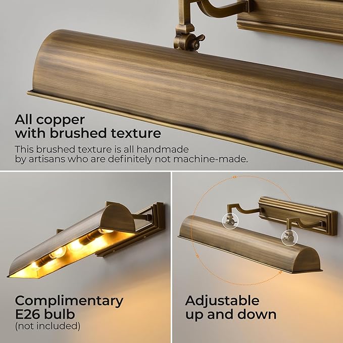 24in Modern Brass Picture Lights - Image 2