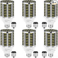 65W LED Corn Light Bulb 6 pack, Daylight 5000K E26/E39 Commercial Grade 7800LM by YANYCN