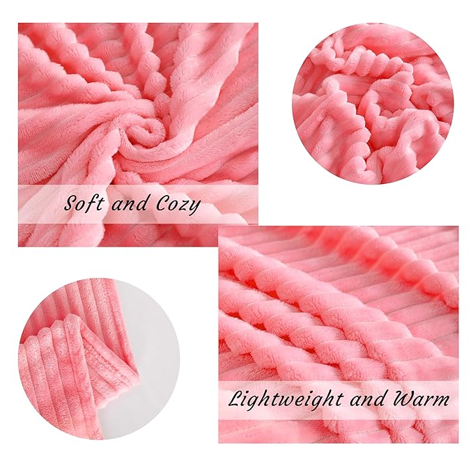 NTBAY Plush Flannel Twin Bed Blanket, 60X80 Inches Soft and Warm Lightweight - Image 4
