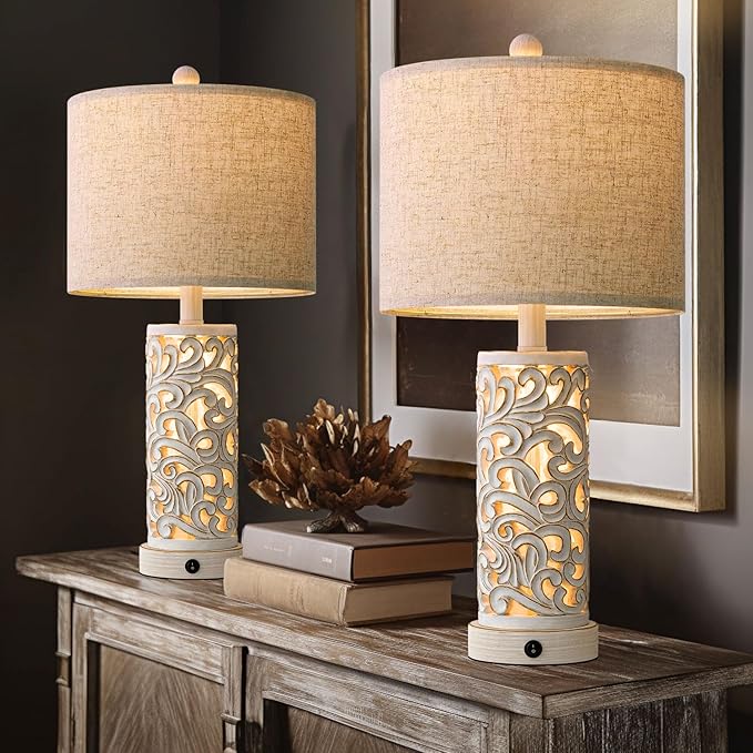 OYEARS 22'' Table Lamp Set of 2 - Image 6