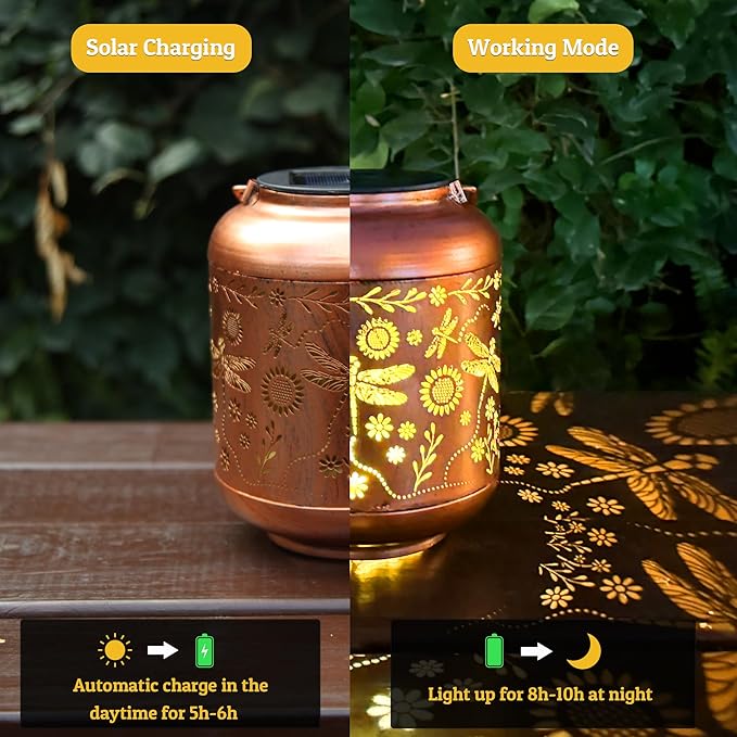 Solar Lanterns Outdoor Waterproof, Dragonfly Gifts - Image 8