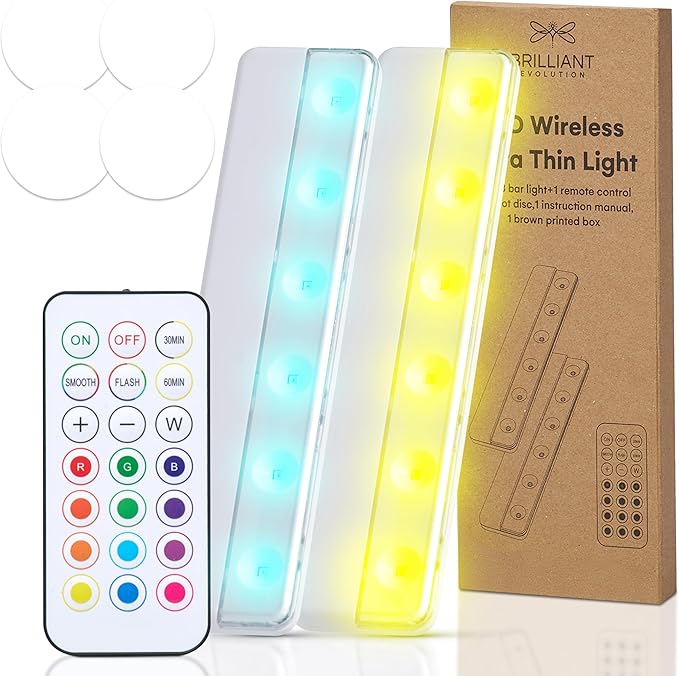 Brilliant Evolution LED Wireless Ultra Thin Light, Remote Control, Ambient by BrilliantEvolution