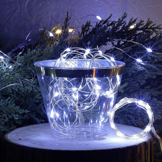 WATERGLIDE 12 Pack Fairy Lights Battery Operated, 7 ft 20 LED Mini String Lights - Image 7