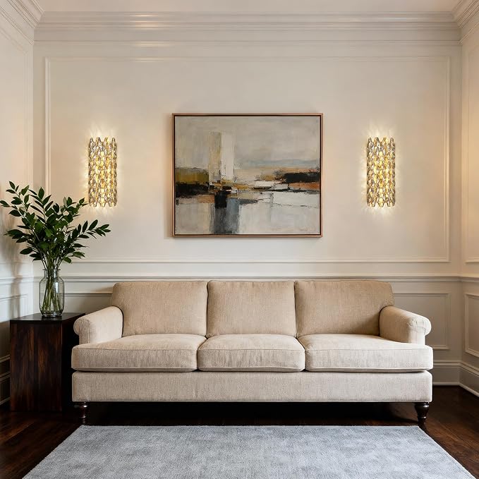 Crystal Wall Sconces, Modern Gold Wall Light Fixtures, Luxury Indoor Wall Lamp - Image 7