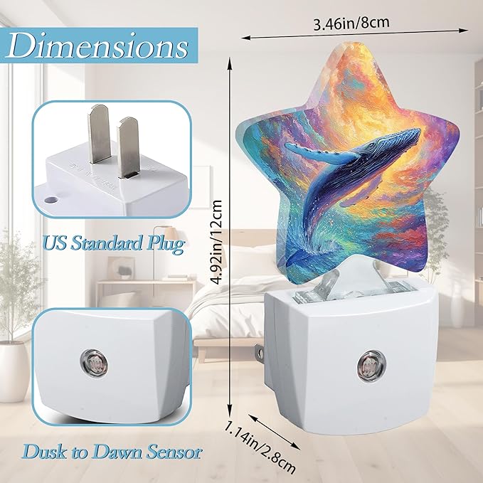 Blue Whale Plug-in Night Light - Image 2