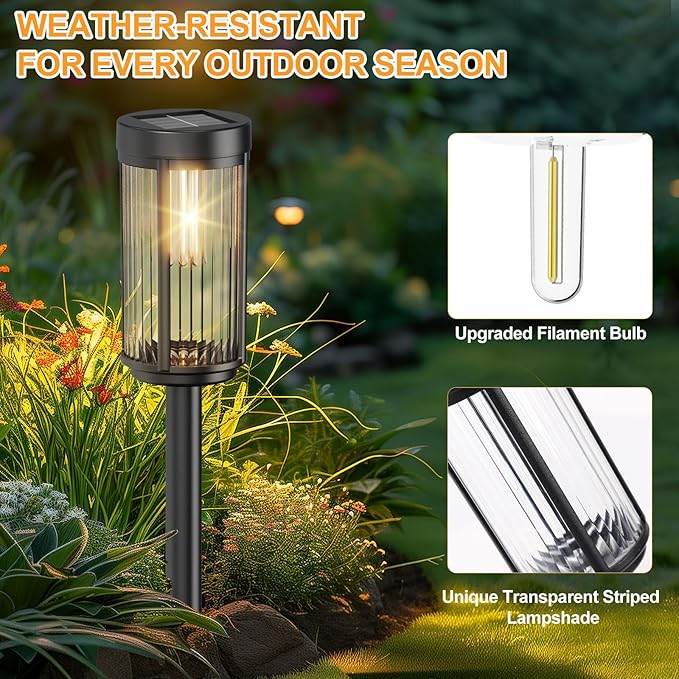 EXCMARK 8 Pack Outdoor Solar Lights Waterproof - Image 2