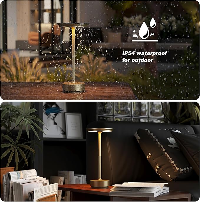 2 Pack Rechargeable Cordless Table Lamps, Portable 5000mAh Battery Table Light - Image 5