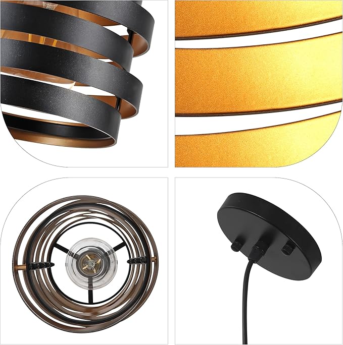 Modern Farmhouse Pendant Lights Kitchen Island, Industrial Multiple Rings - Image 7