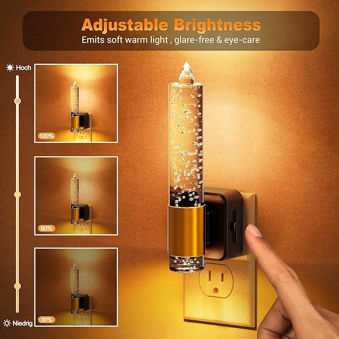 JandCase Night Light, Flameless Candle Night Lights Plug into Wall 2 Pack - Image 3