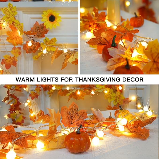 suddus Globe String Lights for Bedroom, 100 Led Fairy Lights Plug in, String - Image 2