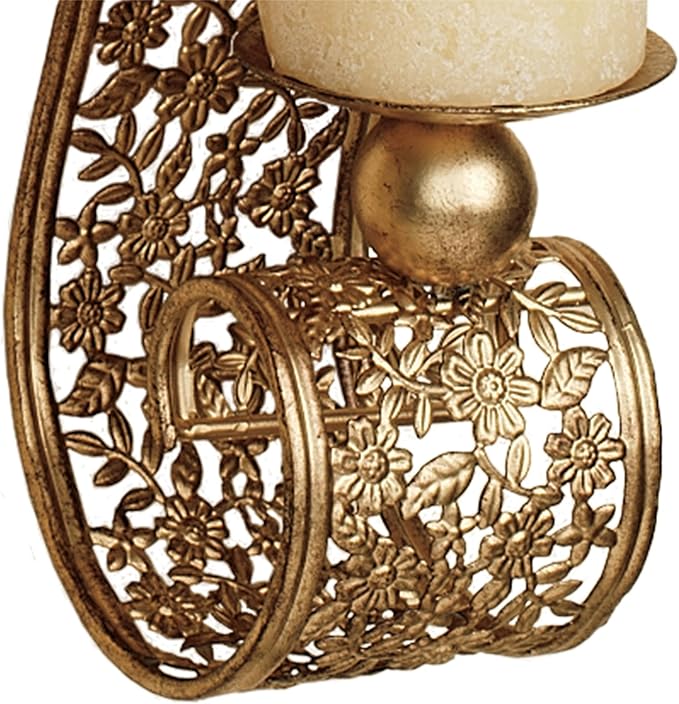 Touch of Class Classic Elegant Scrolling Diandre Metal Wall Sconce Pair - Image 4