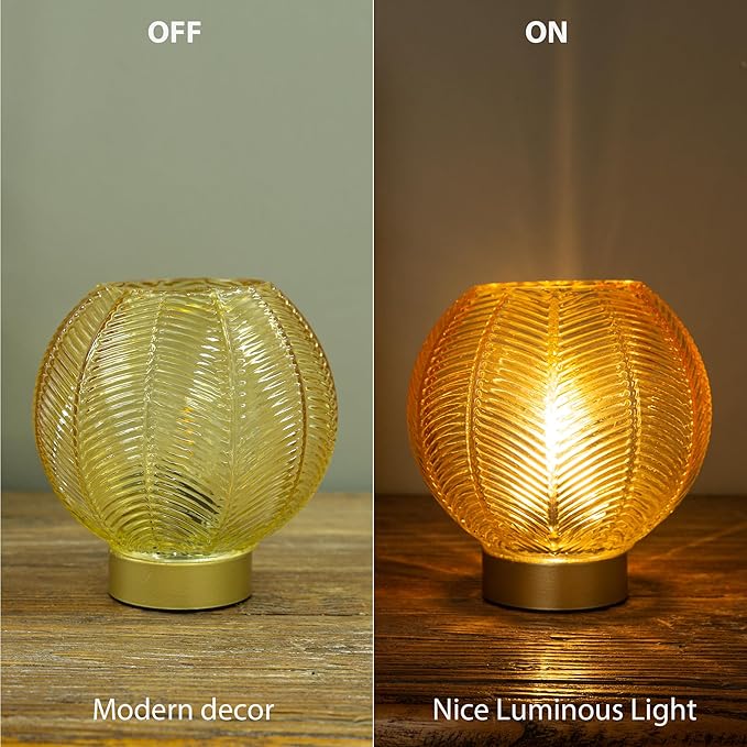 Battery Operated Lamp with Timer, Table Lamp Small Cordless Lamp Battery Powered - Image 6