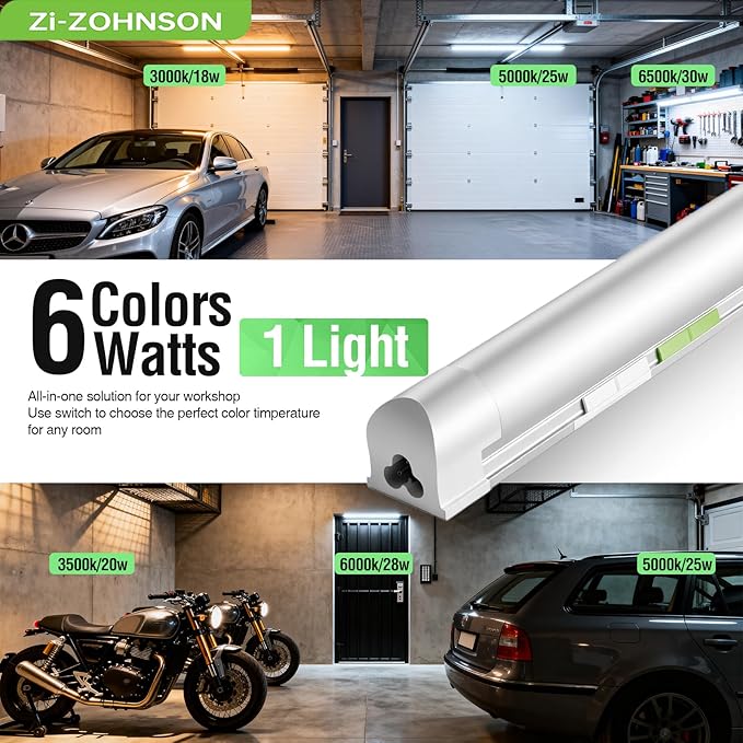 6 Pack Dimmable 4FT Led Shop Lights, 30W 3900LM 3000-6500K Tunable, T8 Light - Image 6