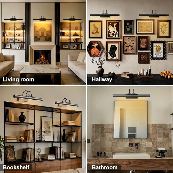 Picture Light, Art Lights Wall Sconce Hard-Wired, Bronze Pictures Frame Light - Image 8