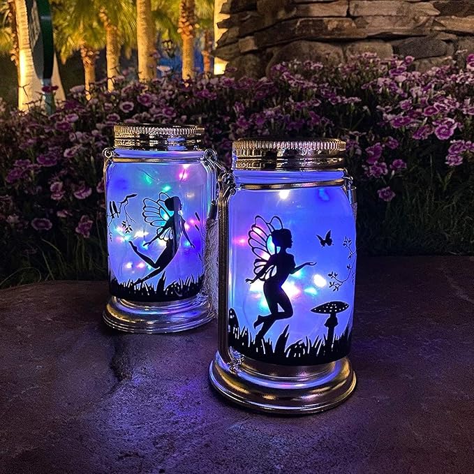2 Pack Solar Fairy Lantern for Garden Decorations -Gifts for Mom Women Grandma - Image 8