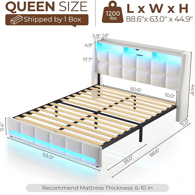 Rolanstar Queen Size Bed Frame - Image 2