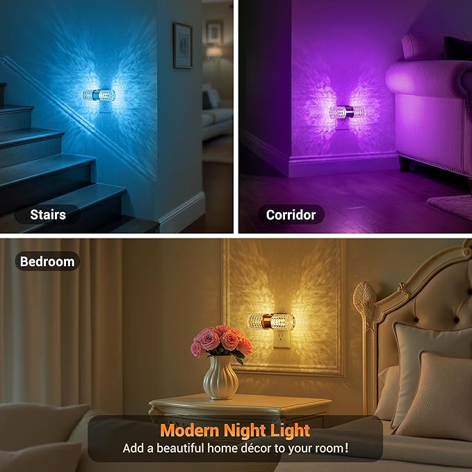 JandCase Night Lights Plug into Wall, 2 Pack Color Changing Night Light - Image 6