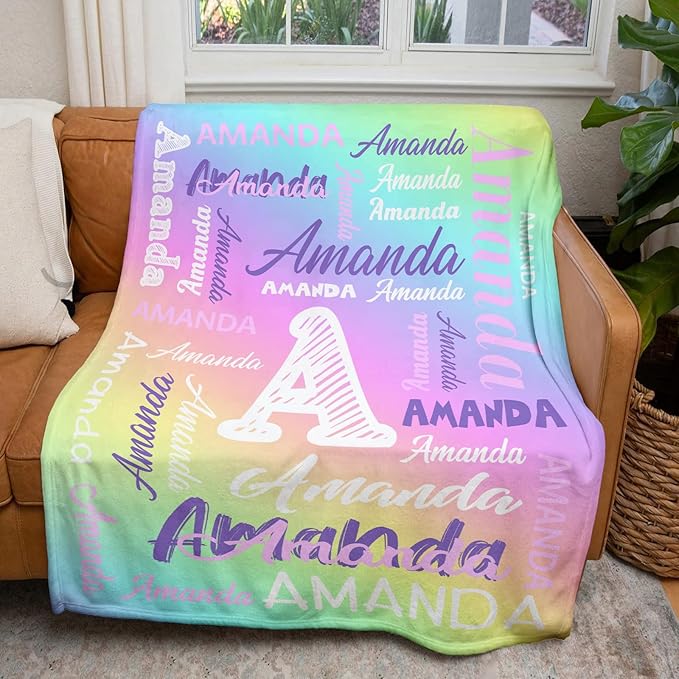 Personalized Name Blankets and Throws, Custom Blanket - Image 2