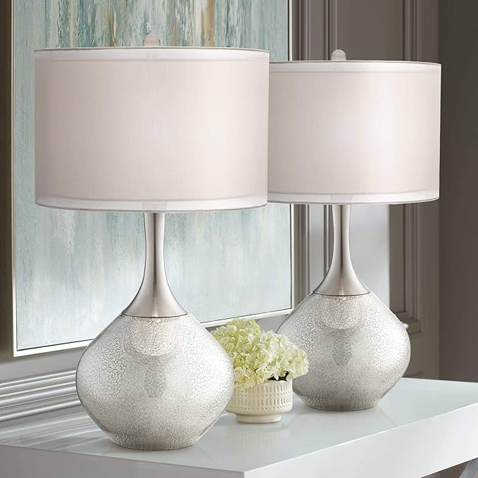 Possini Euro Design Swift Mid Century Modern Table Lamps 30.5" Tall Set of 2 - Image 2