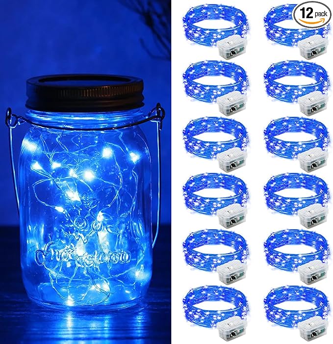 ZGWJ 12 Pack Fairy Lights Battery Operated, 7ft 20 Mini LED Fairy String Lights by ZGWJ