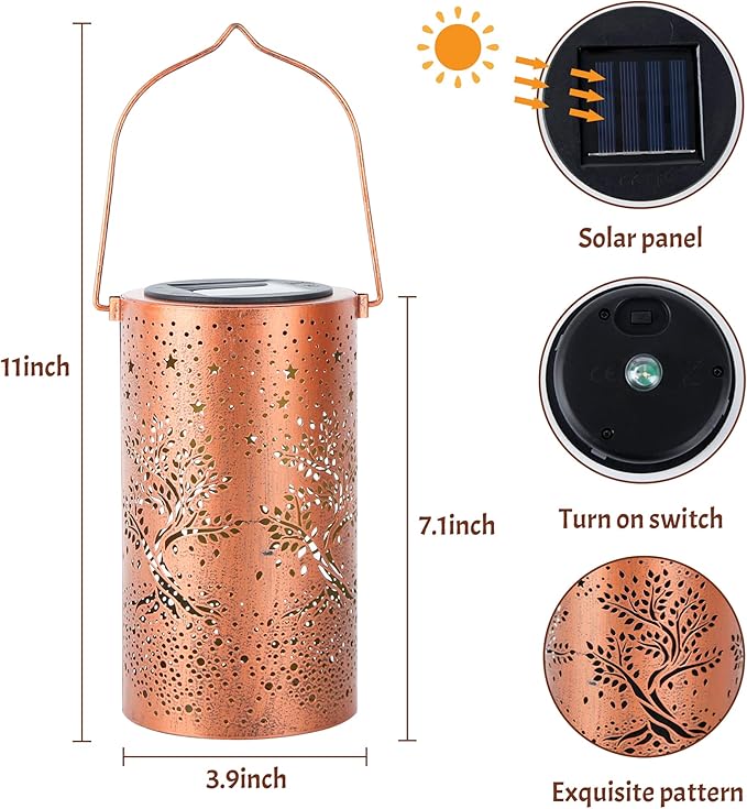 Tree of Life Solar Lanterns Outdoor Waterproof, Birthday Gifts - Image 5