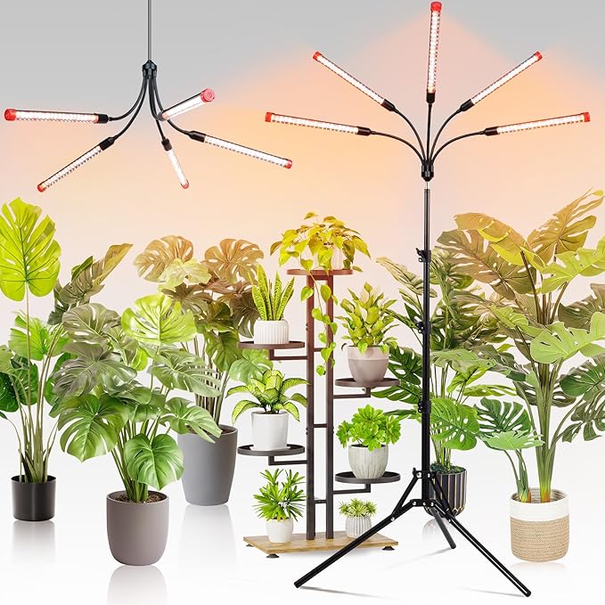 FECiDA Gamechanger! 45W 5Head Tripod Stand Tall Plant Light, 2025 Grow Lights by FECiDAGrowLight