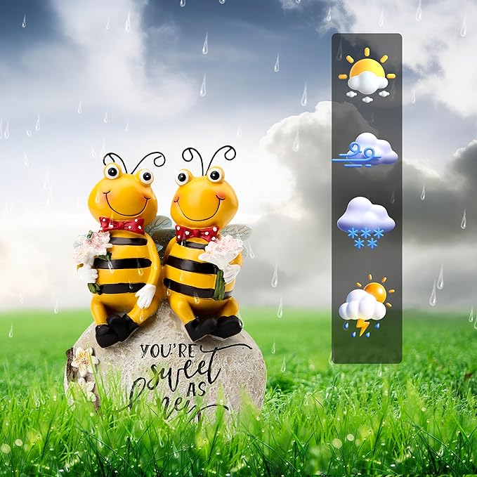 Bee Statue for Garden Decorations Honey Bee Figurine for Outdoor Patio Lawn - Image 4