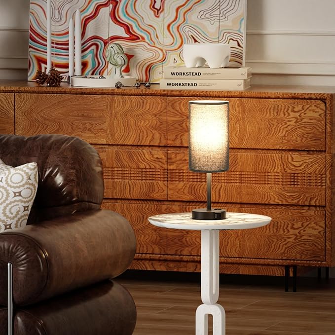 17.4inches Tall Black Touch Table Lamps Set - Image 5