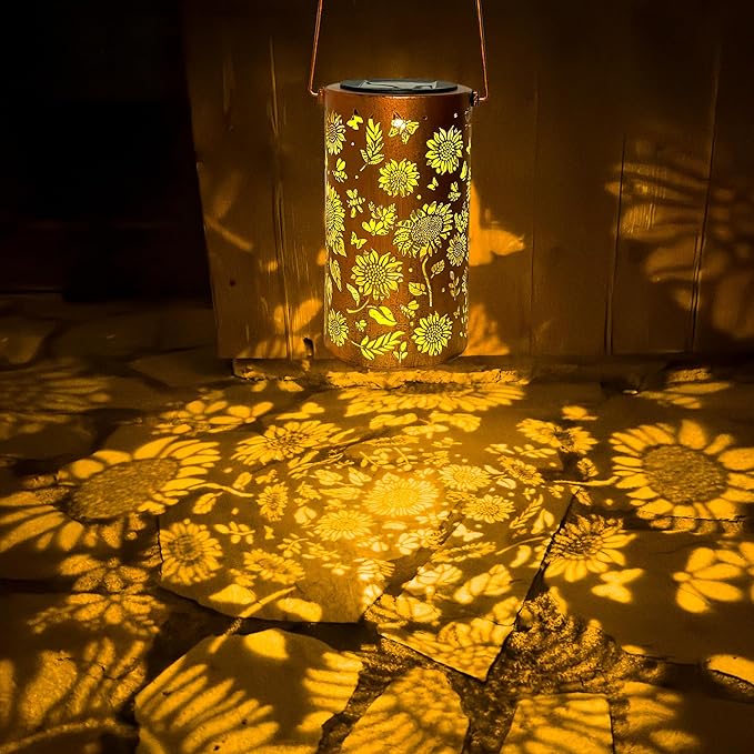 Birthday Gifts for Women Mom Grandma, Sunflower Solar Lanterns Outdoor - Image 5