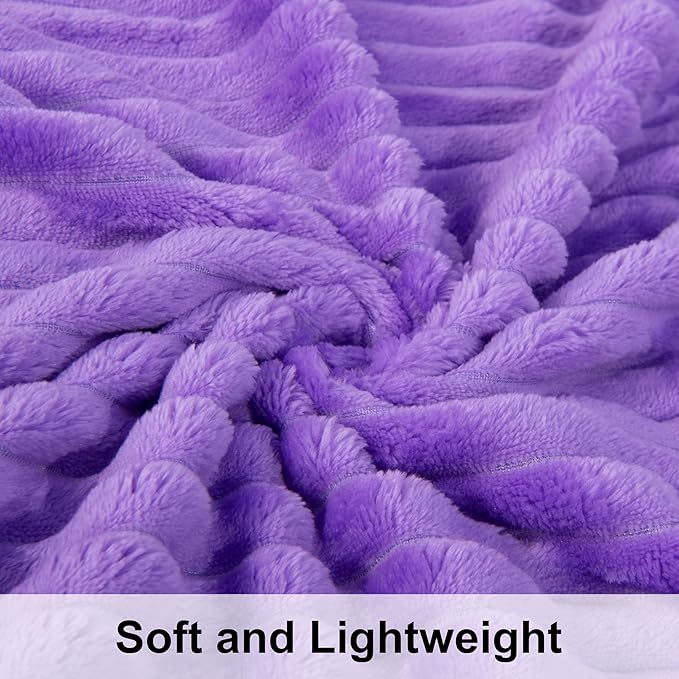 NTBAY Plush Flannel Twin Bed Blanket, 60X80 Inches Soft and Warm Lightweight - Image 3
