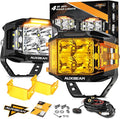 Auxbeam 4 Inch LED Pod Light, 92W V-MAX Series Square Offroad Driving by Auxbeam