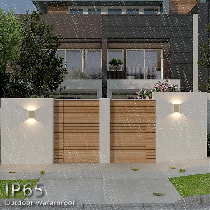 Aluminum Wall Sconces 15.5W LED Waterproof Wall Lights, IP65 Outdoor Porch Lamp - Image 6