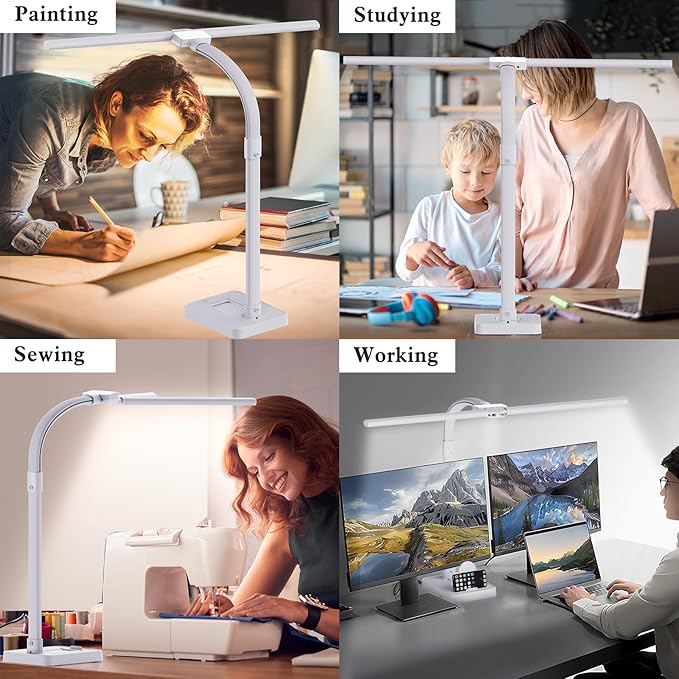 LED Desk Lamp for Home Office, 24W Bright Desk Lamp - Image 7