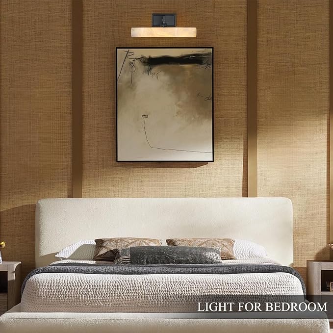 Alabaster Bathroom Vanity Light, 12in Modern Spanish Marble LED Bathroom Light - Image 17