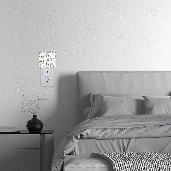 Night Light With Bees and Lavender Flowers - Image 7
