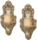 Touch of Class Victoria Rose Wall Candle Sconce Pair | Traditional Set of Two | by TouchofClass