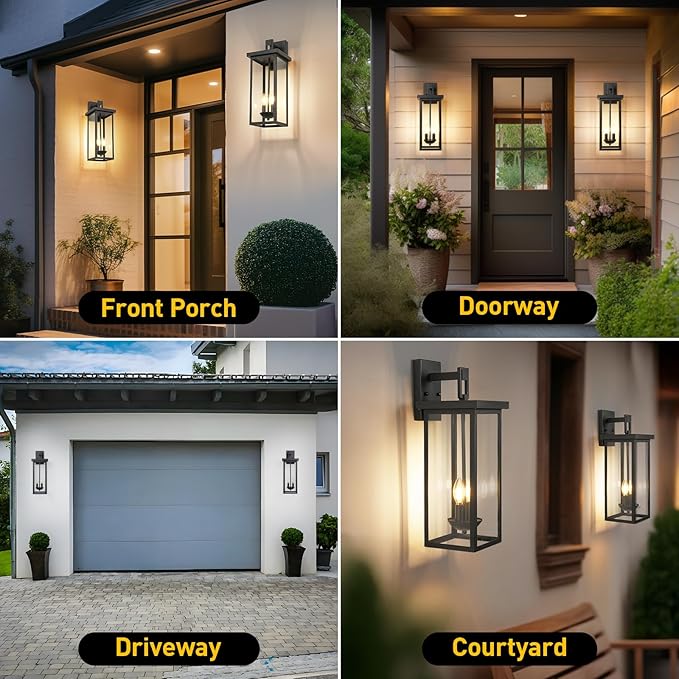 tewei 22 Inch Large Outdoor Wall Lights, Dusk to Dawn Outdoor Lighting Fixtures - Image 7
