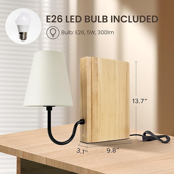 AELS Wooden Bookshelf Lamp - Image 4