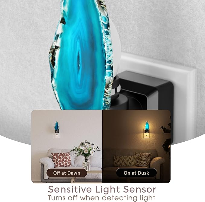 Briignite Agate Night Lights Plug into Wall, Dimmable Night Lights - Image 3