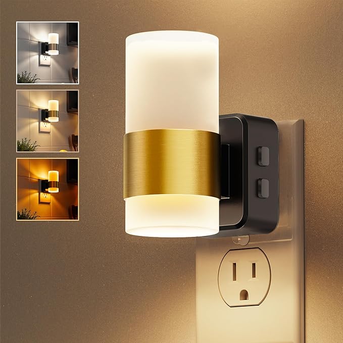 L LOHAS LED Night Lights Plug into Wall, Acrylic Plug in Night Light by LLOHASLED